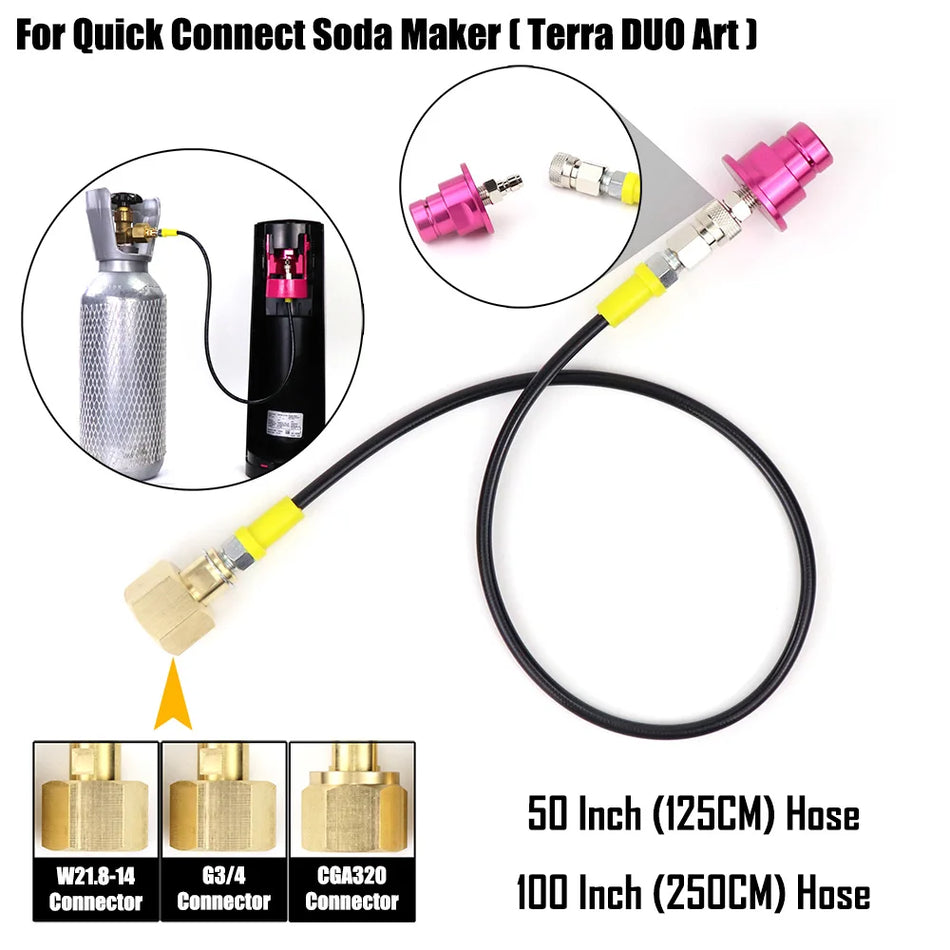 Quick Connect Soda Water Maker Terra Duo Art &ndash; Co2 Adapter