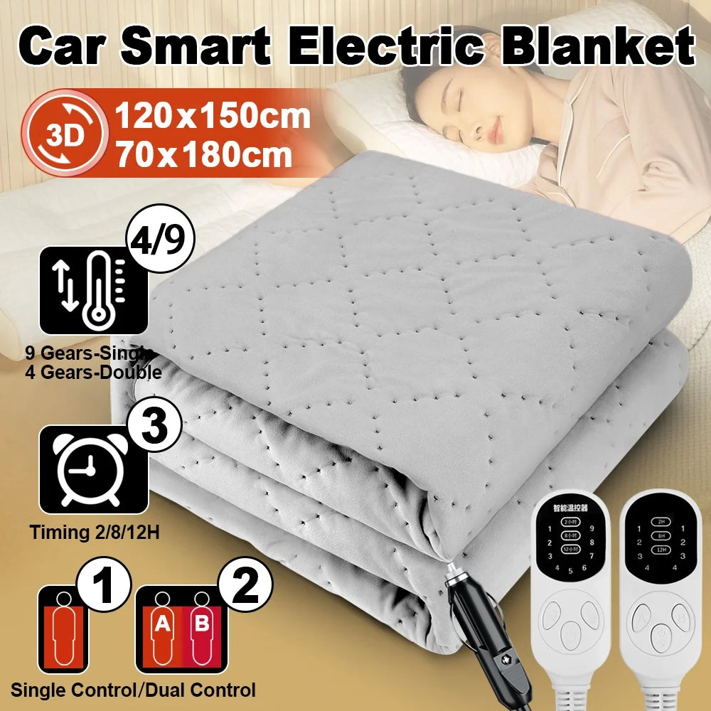 12V Car Electric Heating Blanket &ndash; All Winter Warmth