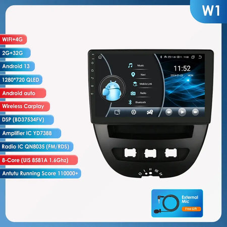 Ossure 8581 Android Car Radio &ndash; Wireless CarPlay Ready W1 / france
