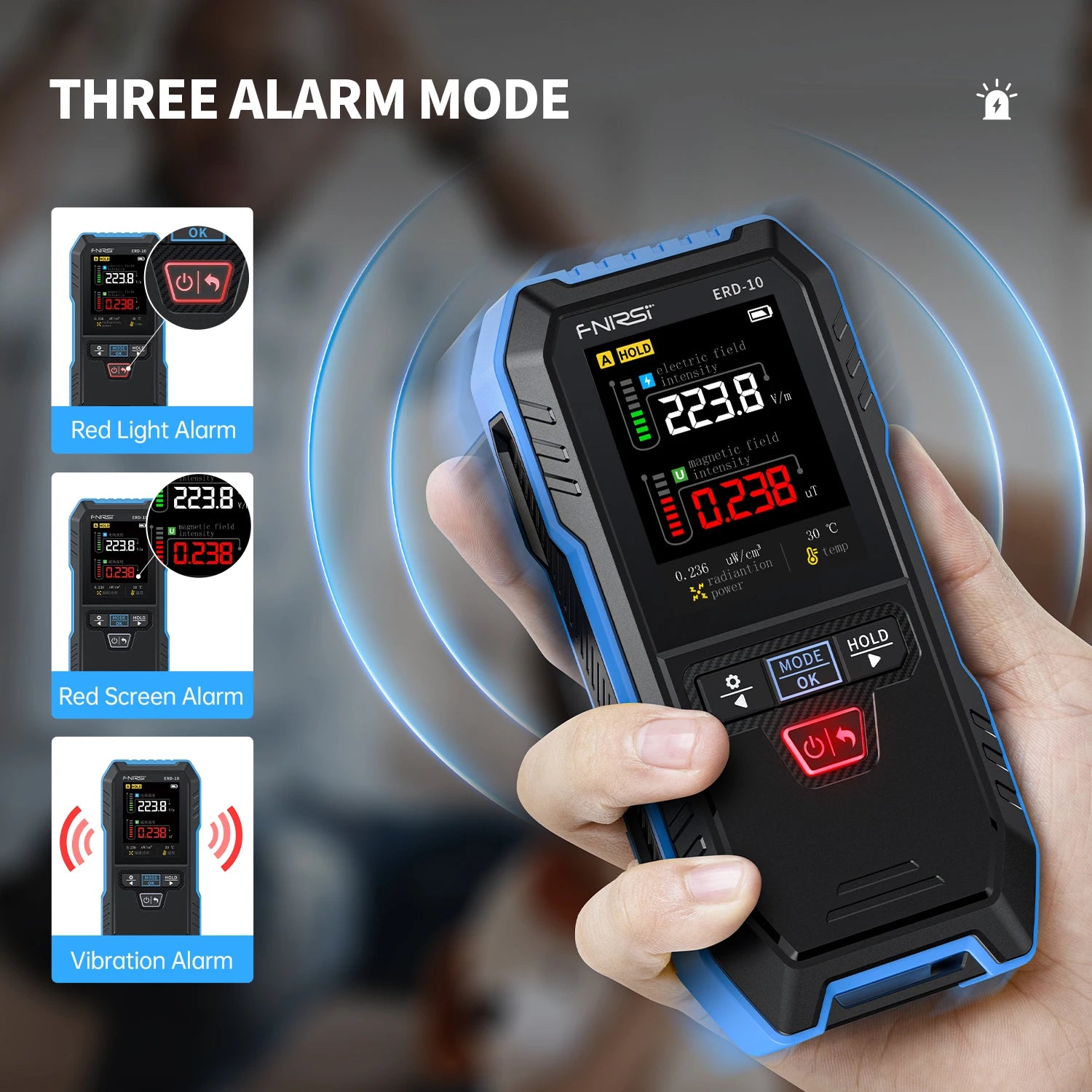 FNIRSI ERD-10 Electromagnetic Radiation Detector &ndash; Accurate Household Appliance Safety Monitor