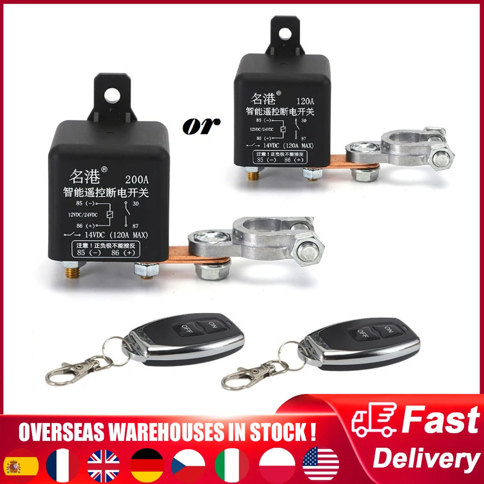 12V 200A Avto Akumulator Odklopni Stikalo Z Brezžičnim Upravljanjem