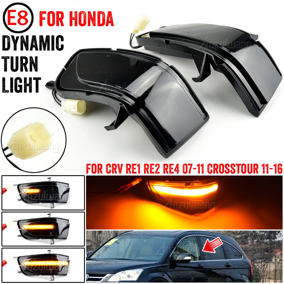 Lámparas de Señal de Giro LED Dinámicas para Honda CRV Crosstour