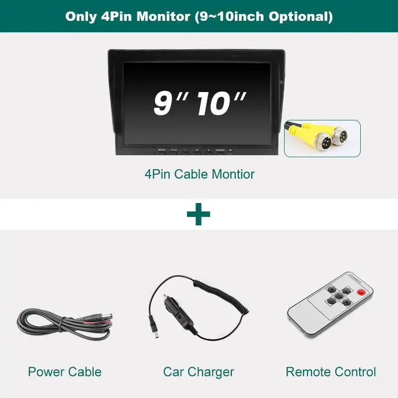 9 Inch Ahd Monitor With Ips Screen 4 Pin Av Cable For Trucks by InterCyprus Trading Ltd