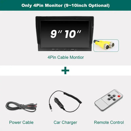 9 Inch Ahd Monitor With Ips Screen 4 Pin Av Cable For Trucks by InterCyprus Trading Ltd