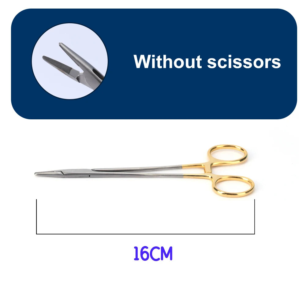 Veterinary TC Needle Holder - Reusable Stainless Steel 16cm No cutting
