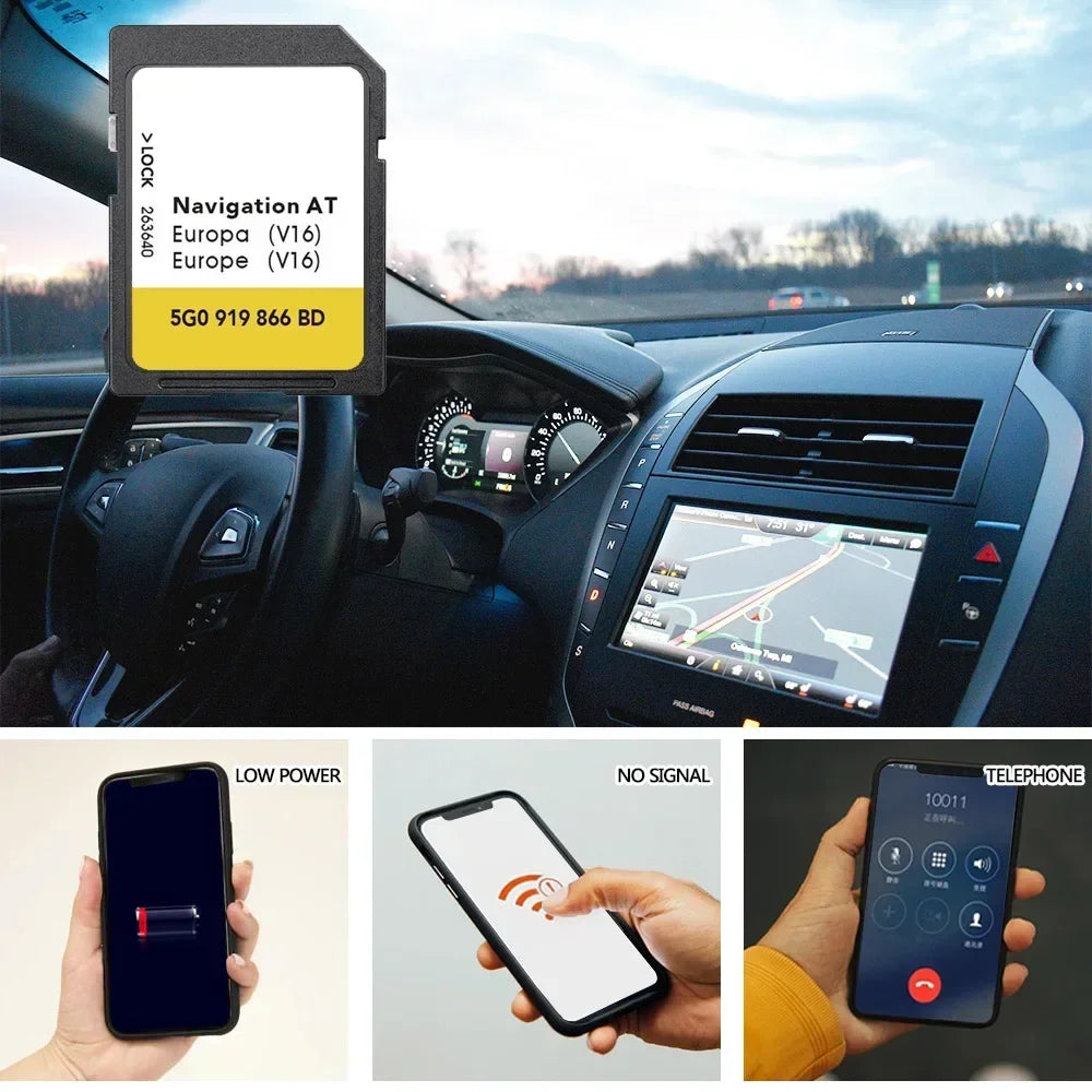 AT V18 MIB1 VW Tiguan Navigation SD Card - Europe Maps