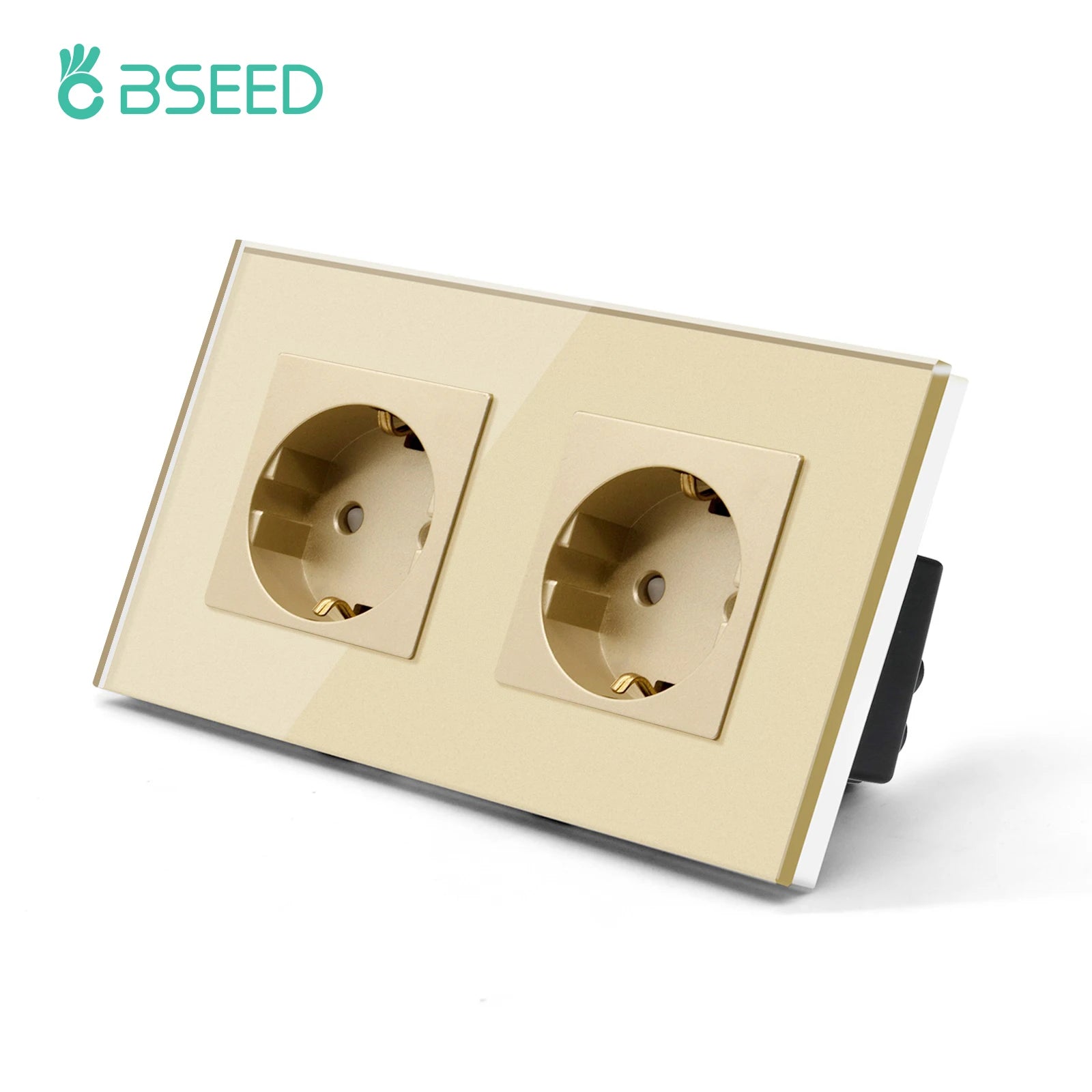 BSEED Touch Switch with USB Sockets and Glass Panel - EU Standard Double Socket / EU standard