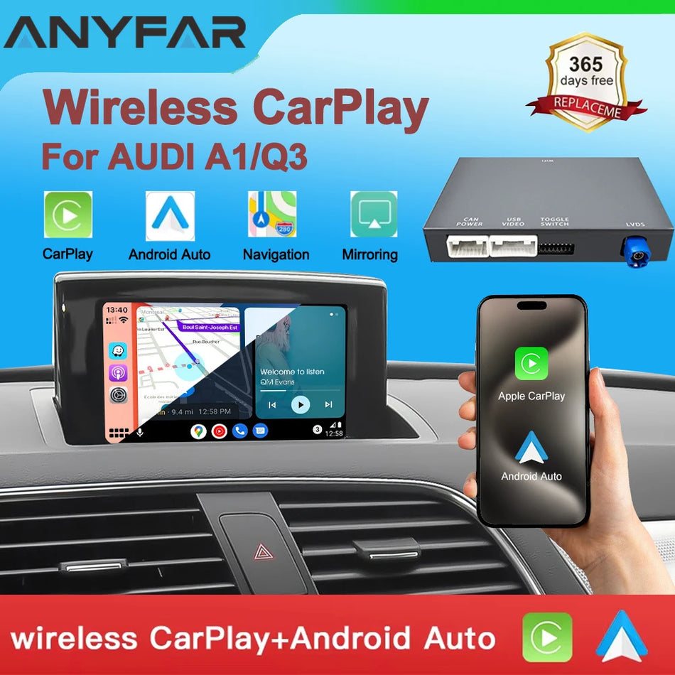 Audi A1 Q3 2012-2018 CarPlay OEM Ekran Yükseltme Dekoder Kutusu ile AirPlay
