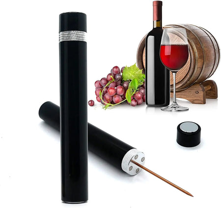 Newest Air Pressure Pump Wine Bottle Opener Portable Stainless Steel Pin Easy Cork Remover Corkscrew for Home Party Wine Lovers Silver