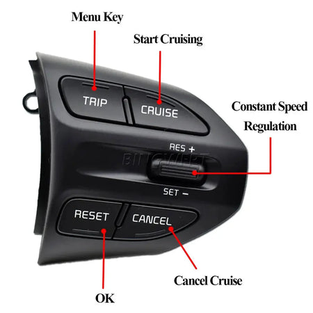 1pair Steering Wheel Switch For Kia RIO 2018-2021 X-LINE K2 RIO 4 Cruise Control Remote Volume Buttons 96720-H8020 by InterCyprus Trading Ltd