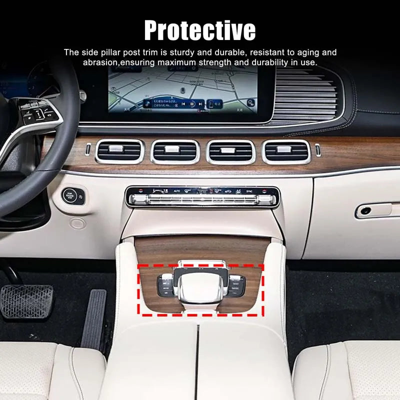 Copertura centrale in fibra di carbonio reale per console Mercedes GLE GLS