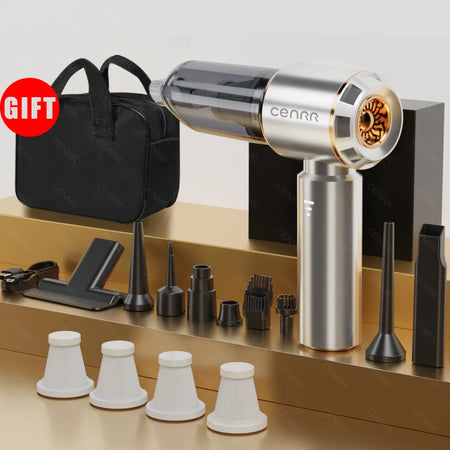 CENRR 998000PA Mini Car Vacuum Cleaner &ndash; Cordless Cleaning MAX Silver 4hepa