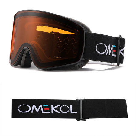 OMEKOL Double Layers Anti Fog Ski Goggles &ndash; Anti Fog Shield BC3