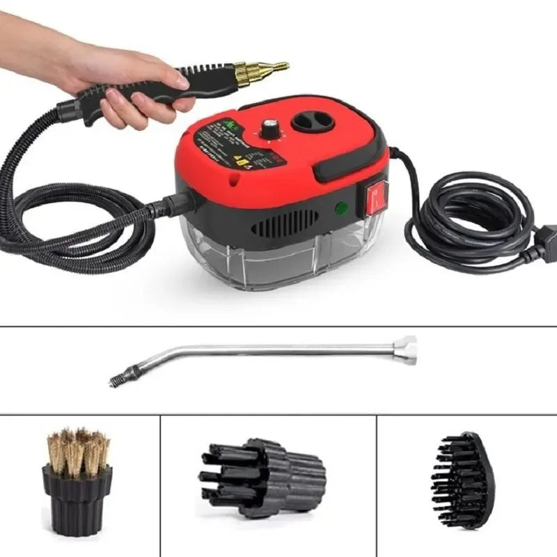 High-Pressure Handheld Steam Cleaner - 2500W 220V EU for Home &amp; Car Red / 220 V