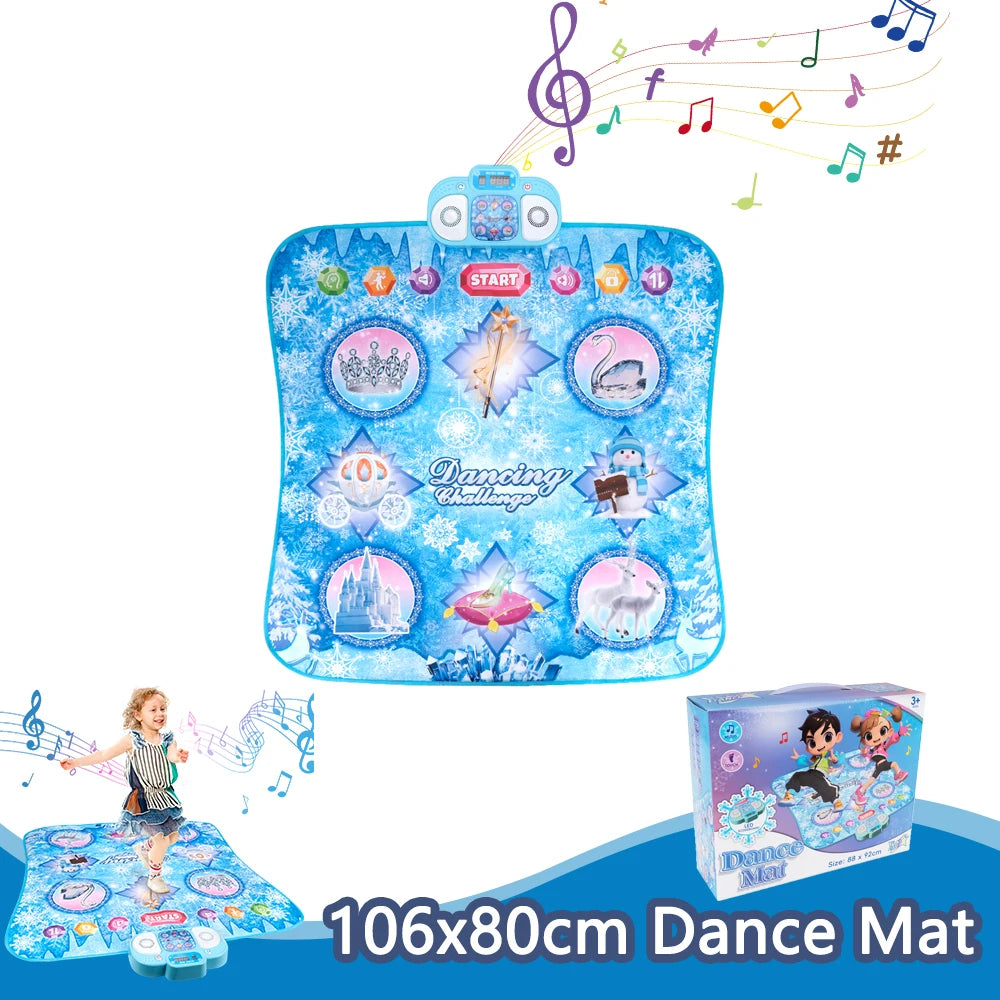 Dancing Blanket 106x80CM &ndash; Interactive Educational Dance Mat for Kids Single Blue box