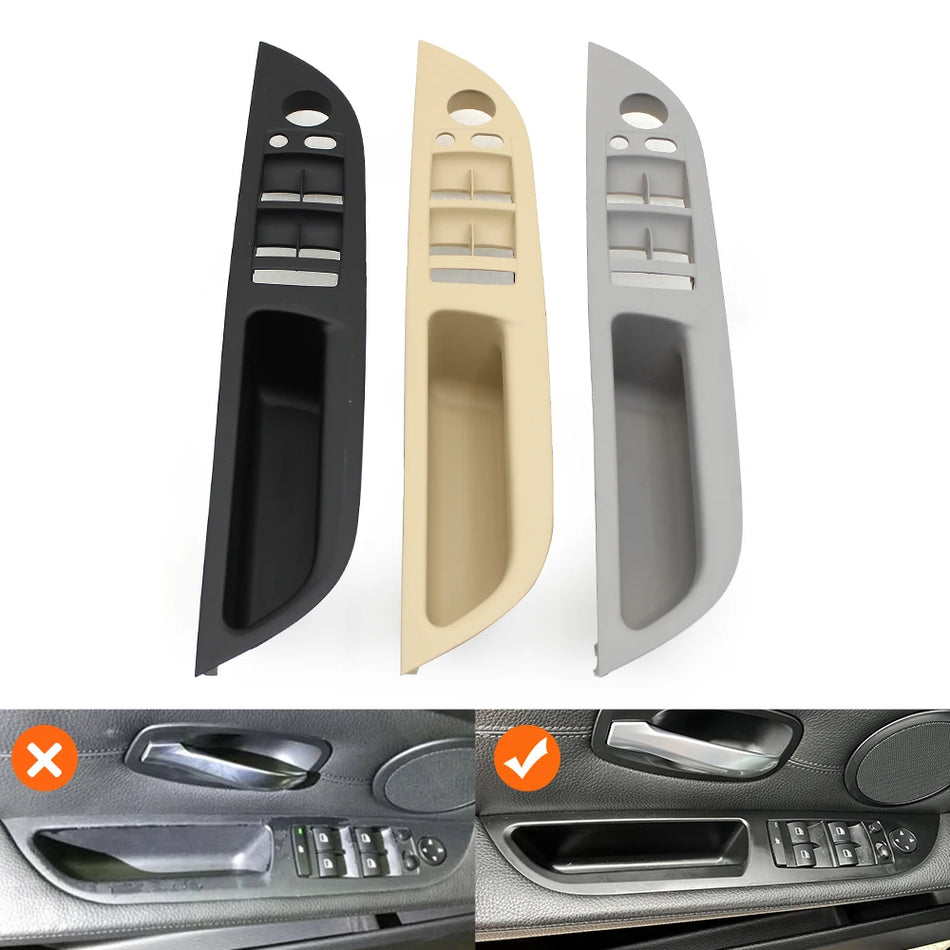 Coperchio dell'interruttore della finestra e pannello del bracciolo per BMW Serie 5 E60 E61 2006-2010 PC+ABS