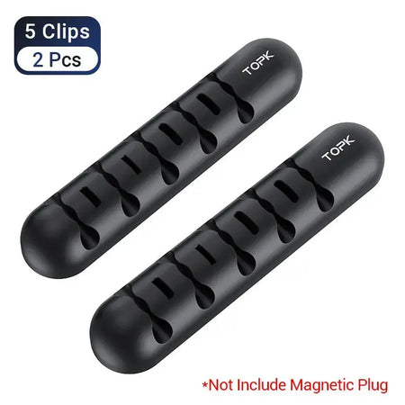 TOPK L35 Cable Organizer Magnetic Plug Box Silicone Cable Winder Flexible Cable Management Clips for Mouse Earphone by InterCyprus Trading Ltd