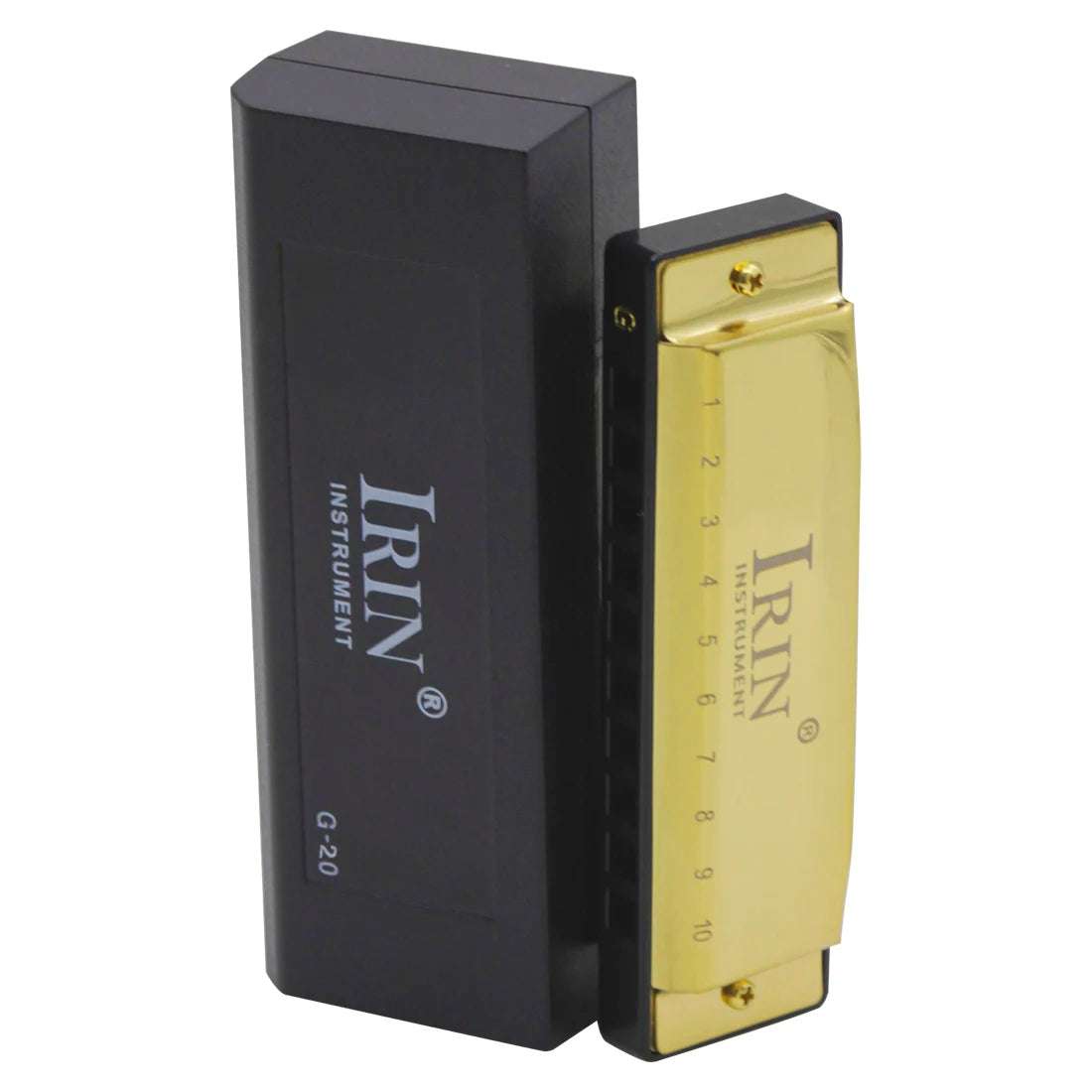 IRIN 10 Hole 20-Tone Harmonica G Key &ndash; Ideal for Beginners Gold