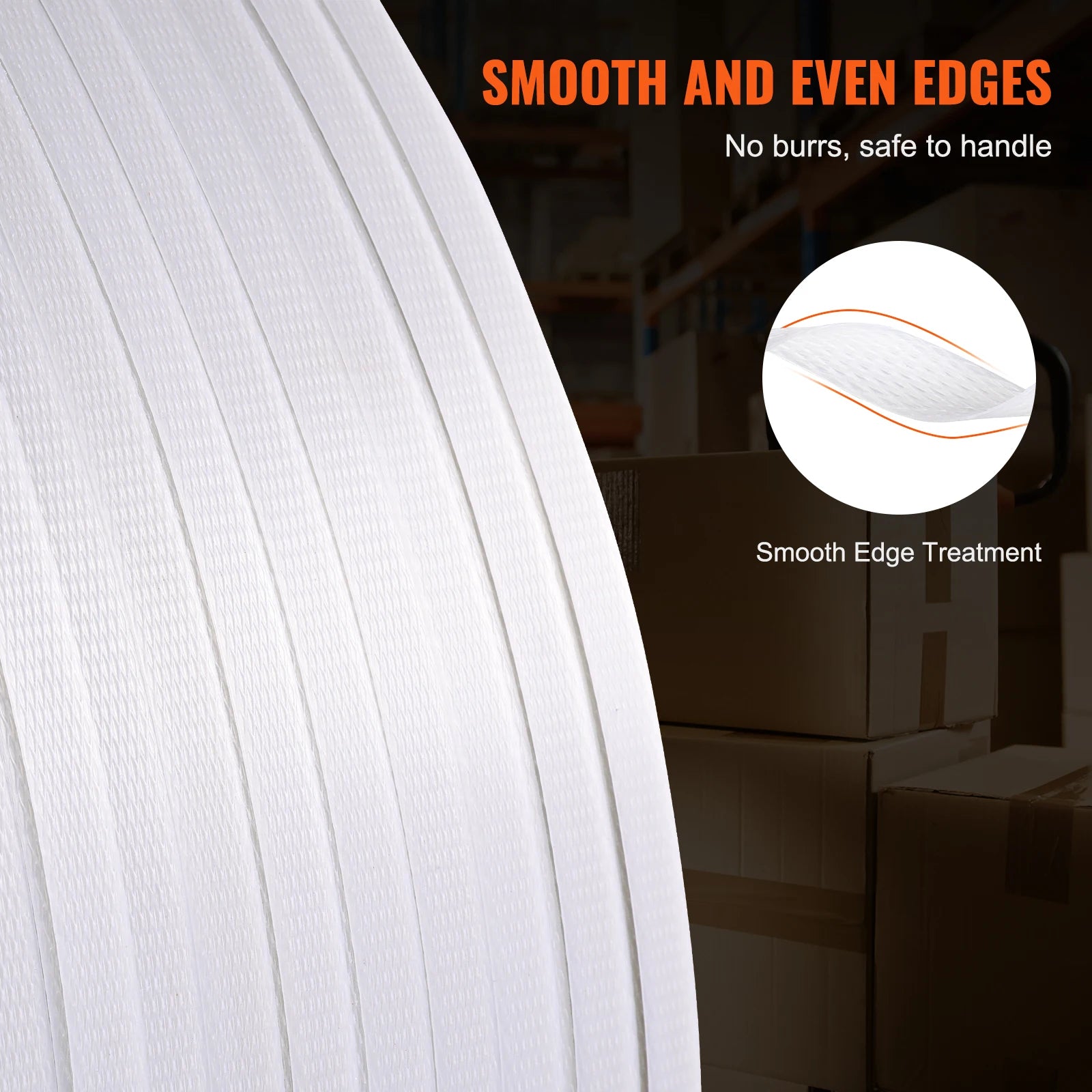 SucceBuy 9900ft White Strapping Roll - Ultra Long Length