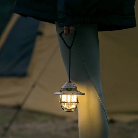 PACOONE Retro Portable Camping Lantern &ndash; IPX4 Waterproof Design