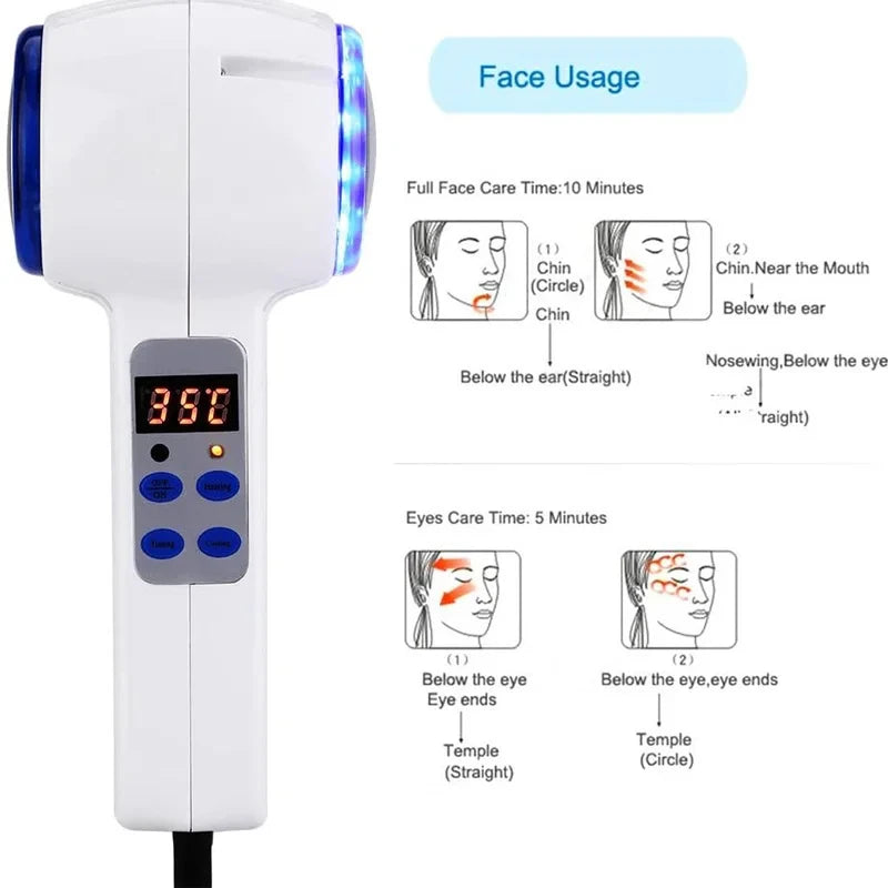 A0807 &ndash; Hot And Cold Double Head Massager With Blue Light