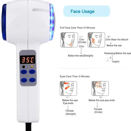 A0807 &ndash; Hot And Cold Double Head Massager With Blue Light