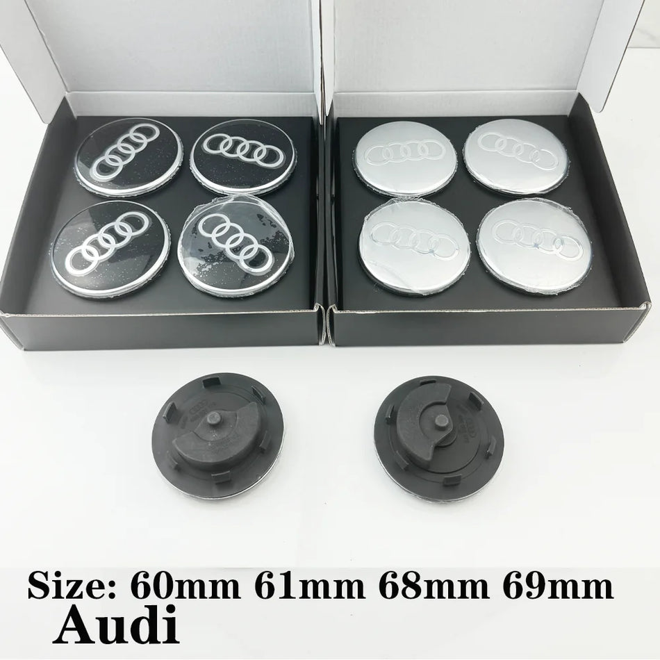 Floating Wheel Hub Caps ABS Aluminum for Audi A3 A4 A5 A6 A7 A8 S4