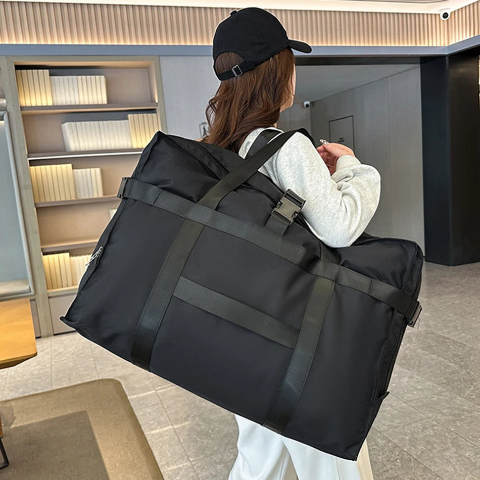 Τσάντα αποθήκευσης κουβερτών αδιάβροχη, πτυσσόμενη, μεγάλης χωρητικότητας, από νάιλον Oxford για οργάνωση σπιτιού και ταξίδια