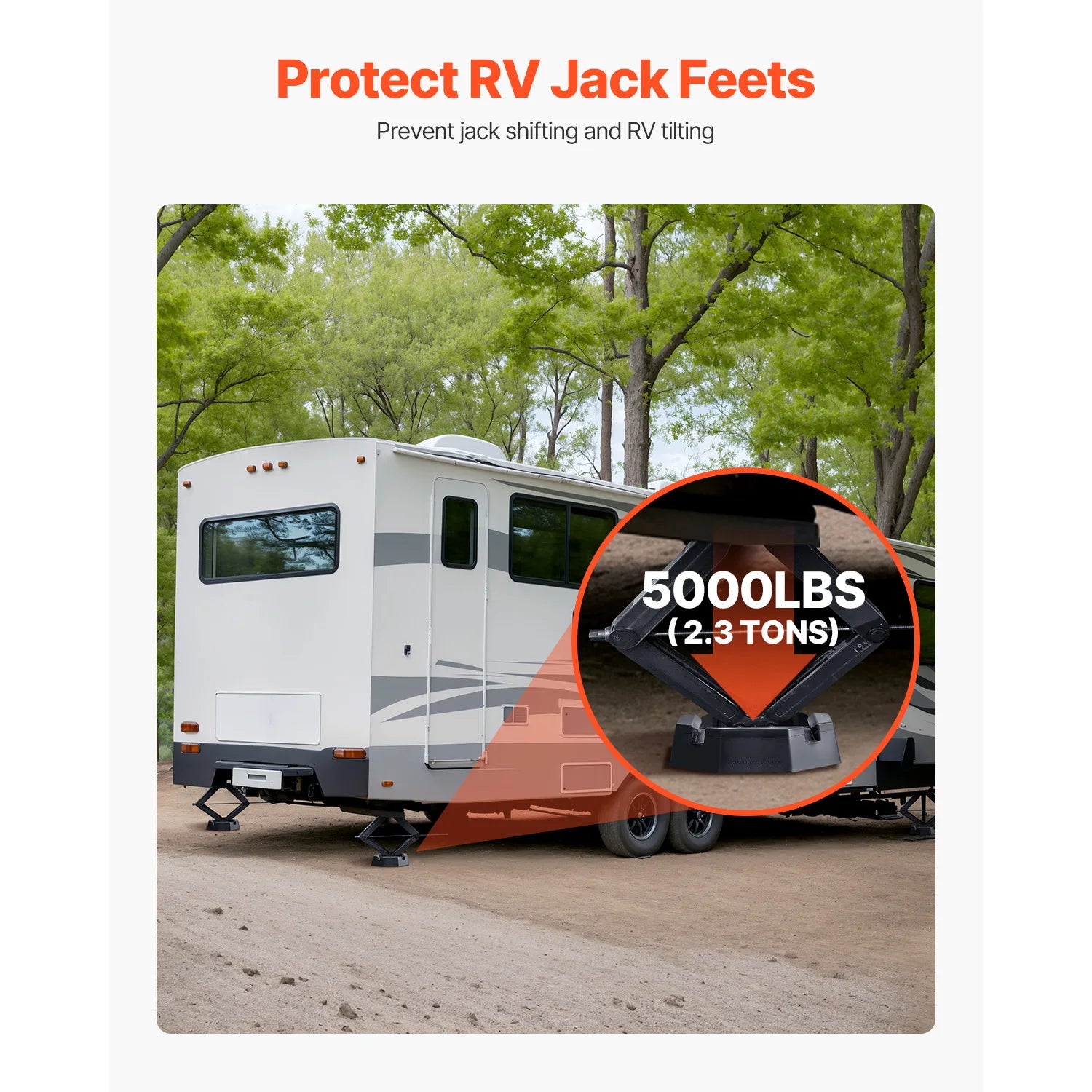 SucceBuy RV Leveling Pads 4-Pack &ndash; Anti Slip Rubber