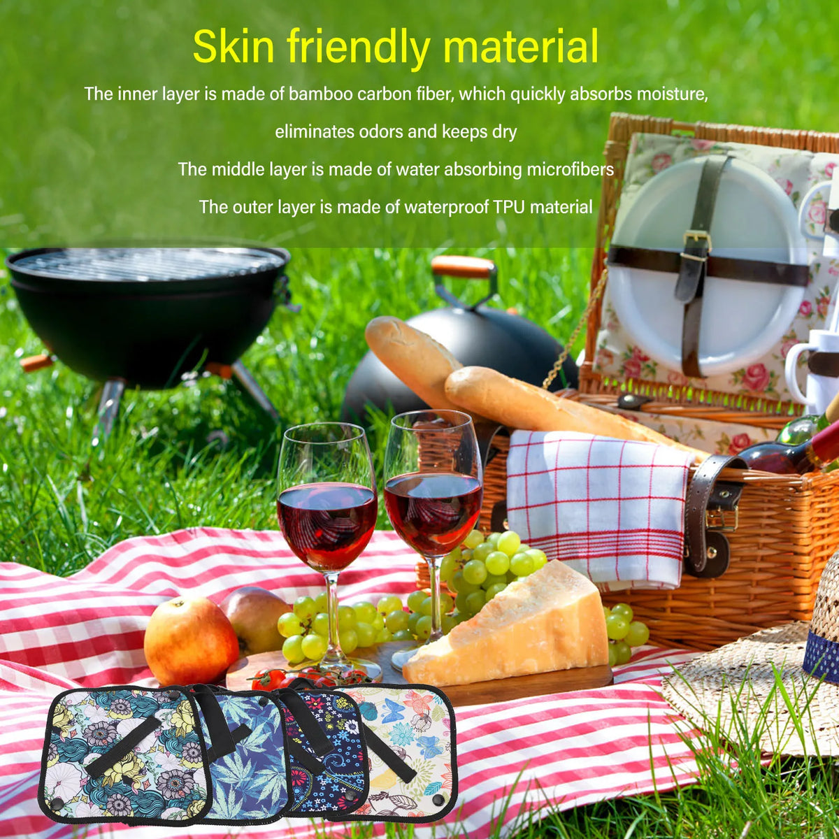 2Pcs Pee Cloth Women Pee Rag &ndash; Washable Outdoor Use