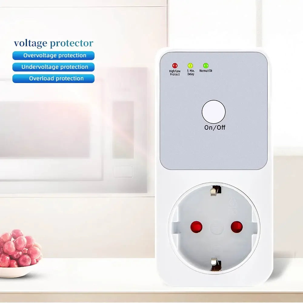 220V Digital Automatic Voltage Protector Socket - Auto Timer