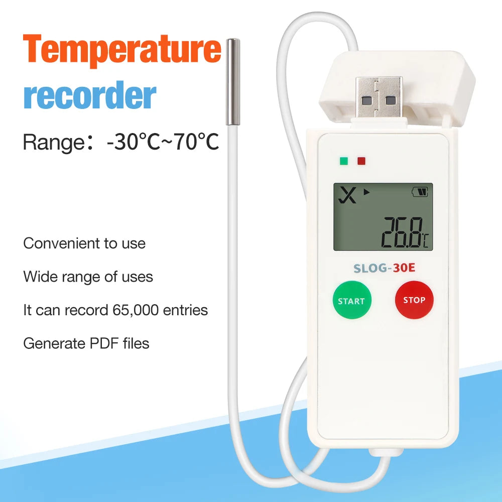 JuanJuan USB Temperature Logger &ndash; Accurate Temperature Humidity Monitoring SLOG-30E