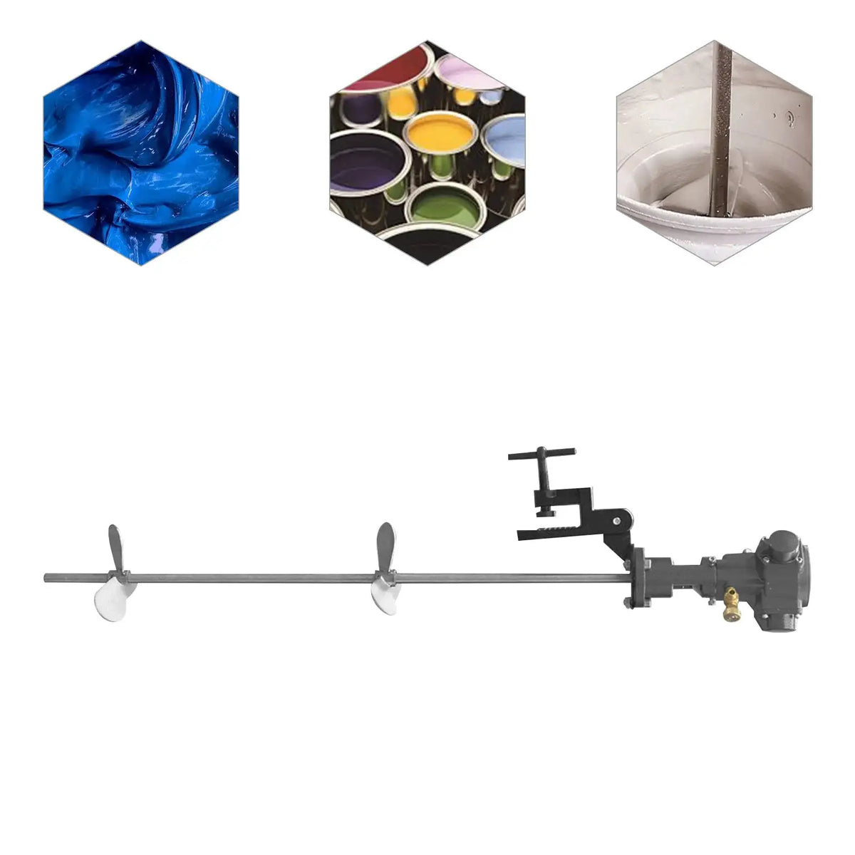 1/2 HP Pneumatic Paint Mixer &ndash; Explosion-Proof for Coatings