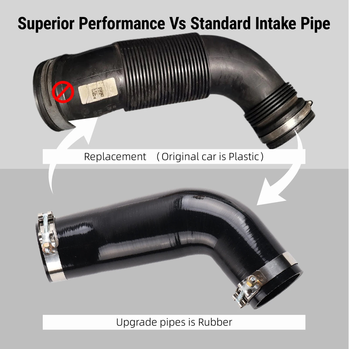 Turbo Inlet Hose Silicone For VW Audi Golf MK7 R A3 S3 TT 2.0T by InterCyprus Trading Ltd