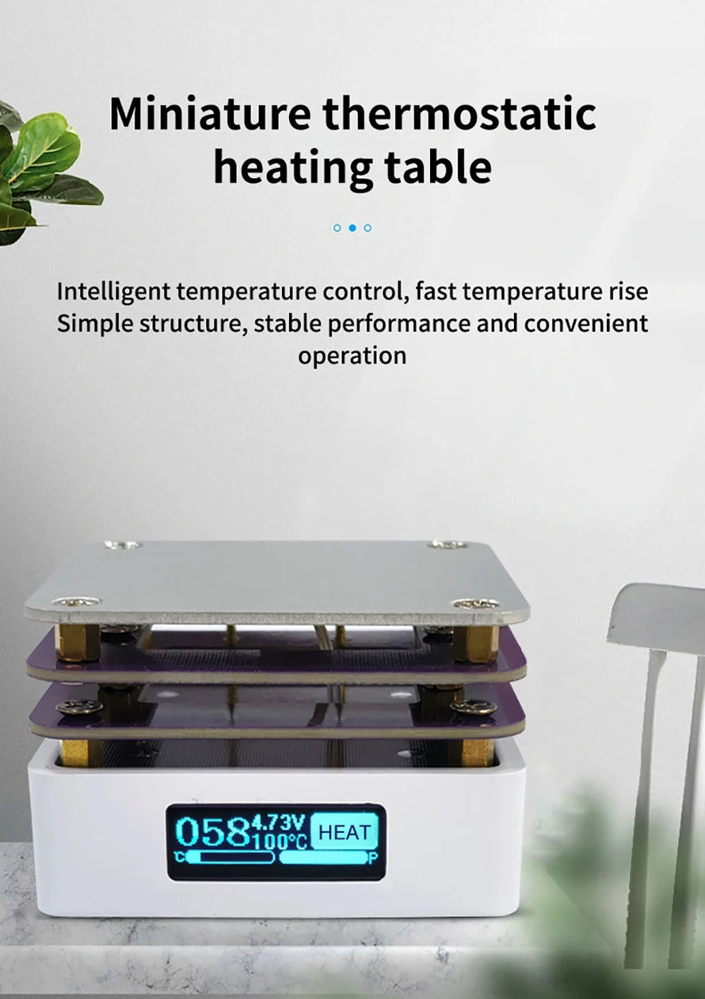 G3061 PD65W Mini Hot Plate &ndash; 65W Digital Soldering Preheater WHITE