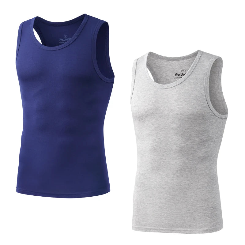 Men's Bamboo Fiber Compression Tank Tops - 2 Pack V01-2pcs-pack2 / M / Pack of 2