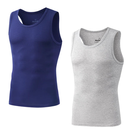 Men's Bamboo Fiber Compression Tank Tops - 2 Pack V01-2pcs-pack2 / M / Pack of 2