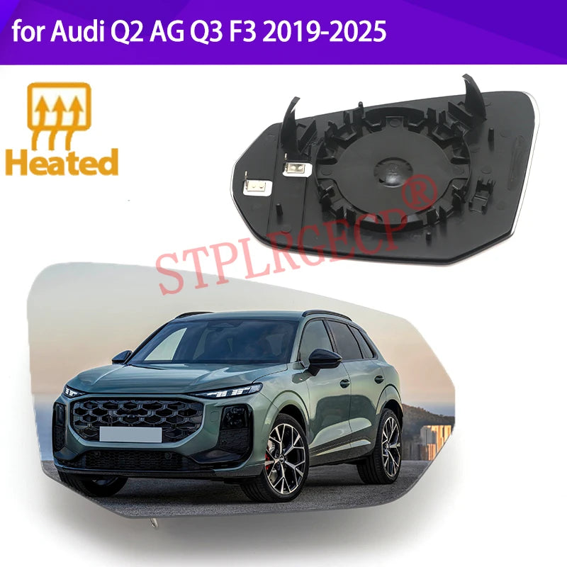 Cristal de Espejo Retrovisor Calentado para Audi Q2 Q3 Lente Izquierda Derecha