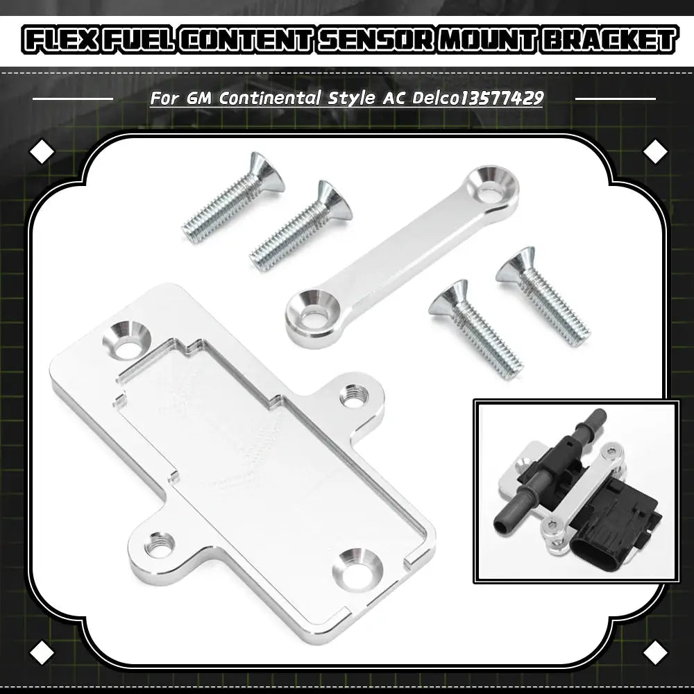 Flex Fuel Sensor Mount Bracket For GM Continental Style AC Delco 13577429 Billet 6061 57824279 by InterCyprus Trading Ltd