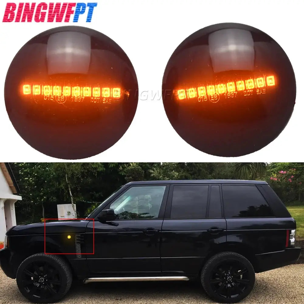 2PCS Dynamic LED Turn Signal Side Marker Light For Land Range Rover L322 2002-2012 Repeater Sequential Flasher Blinker Lamp by InterCyprus Trading Ltd