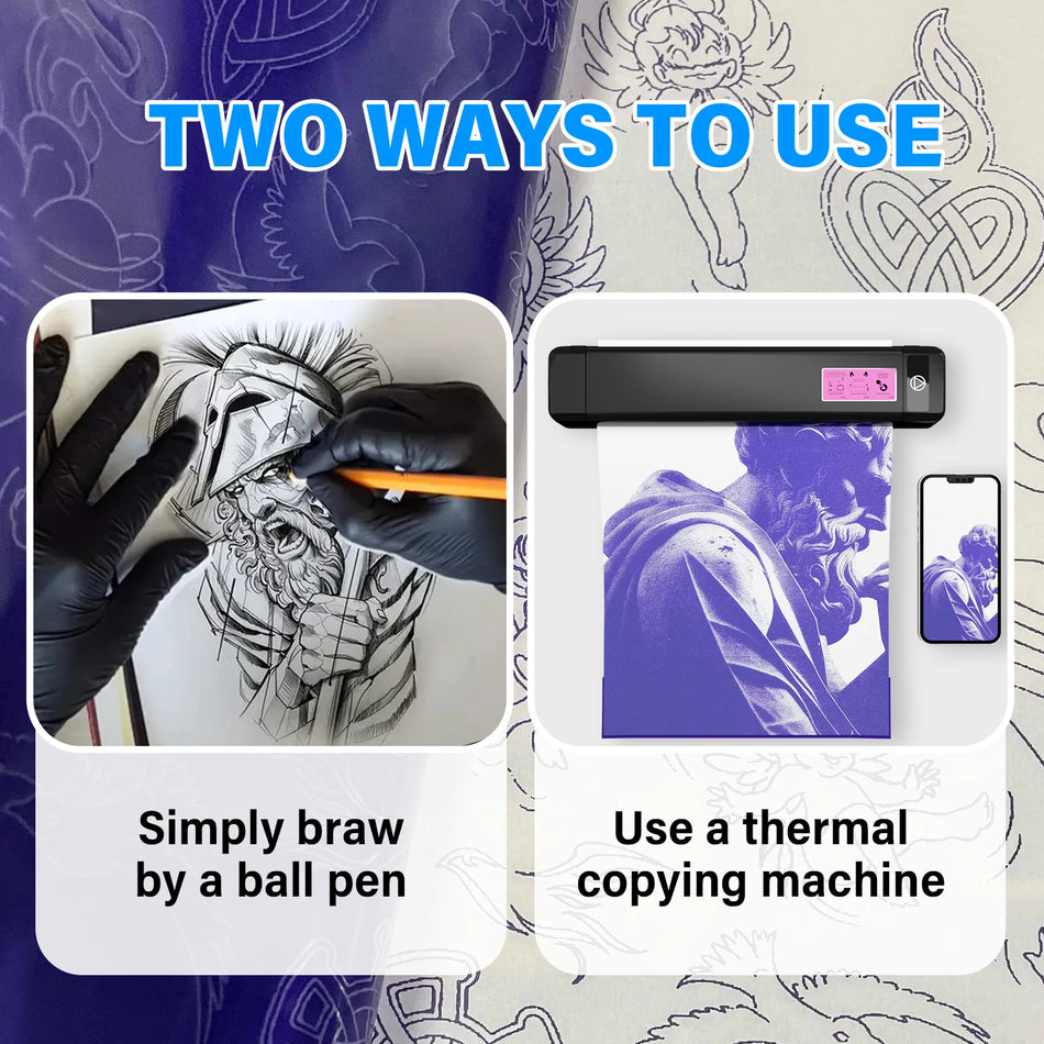 Ozer 100 Sheets A4 tätoveeringu ülekandepaber tasuta käega