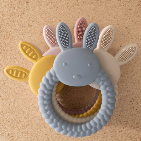 Muslin Life BPA-Free Silicone Baby Teether - Cute Cartoon Rabbit Design