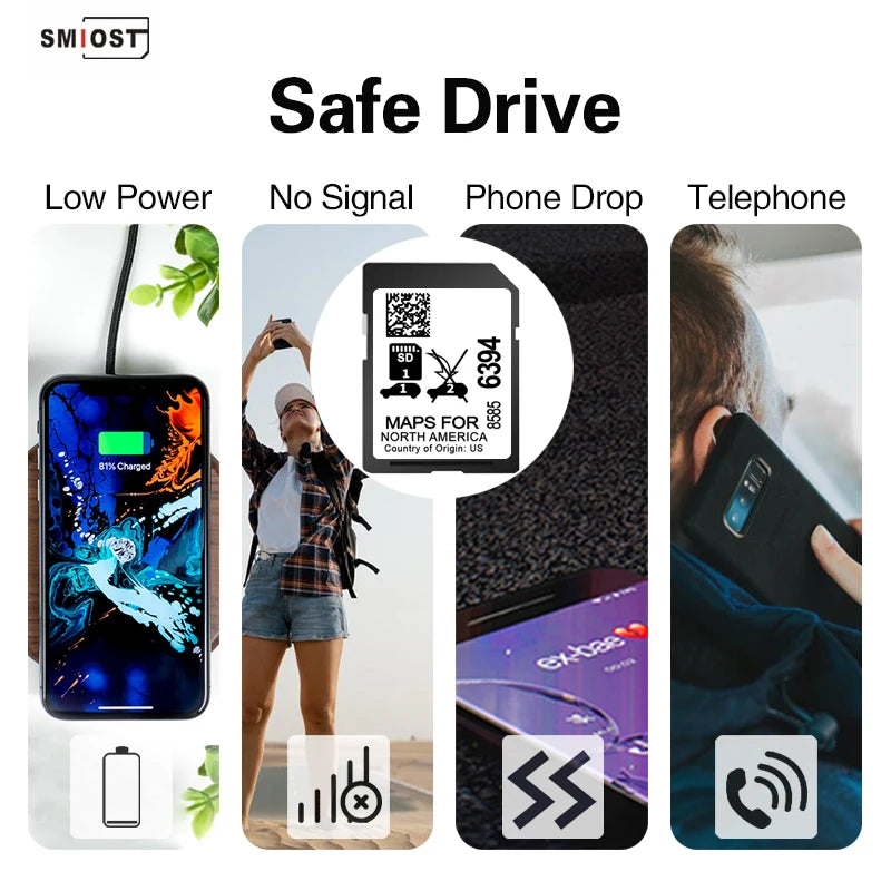 SMIOST 32GB GPS Memory Card 2024 Maps &ndash; Traffic Ready