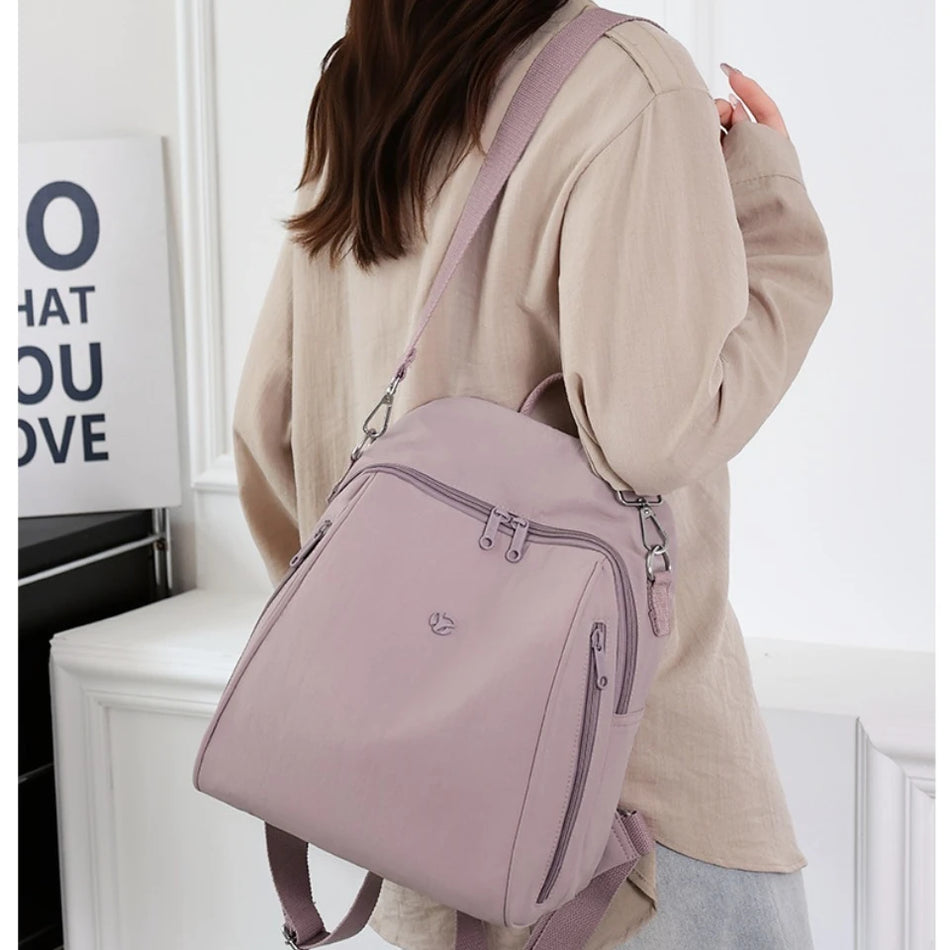 Αδιάβροχο σακίδιο ταξιδιού από νάιλον για γυναίκες, ελαφρύ σχολικό τσαντάκι με ρυθμιζόμενους ιμάντες