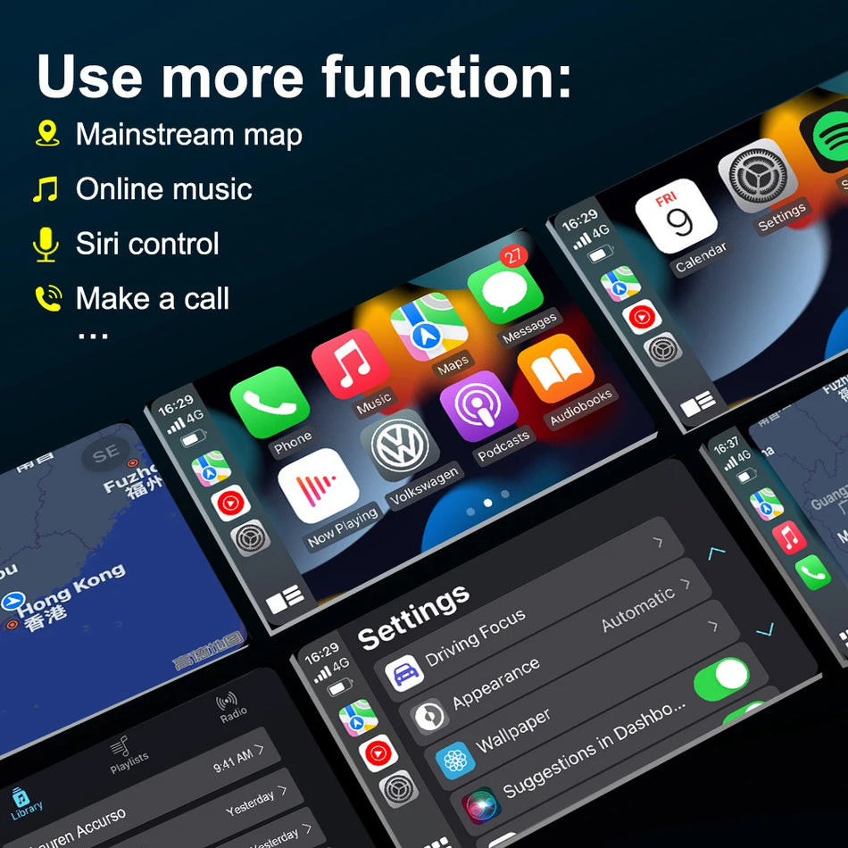Trådløs CarPlay Dongle til Biler, USB Plug and Play CarPlay Adapter