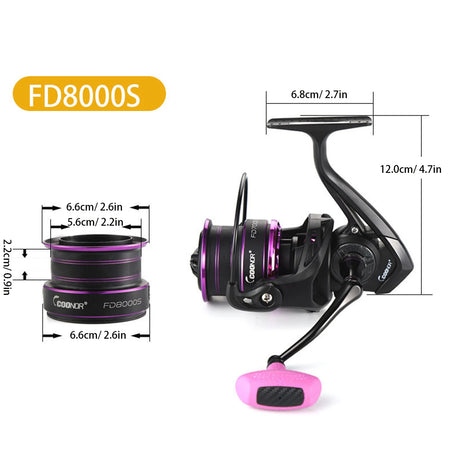Saltwater Rotating Reel - Heavy Duty Metal Construction FD8000S