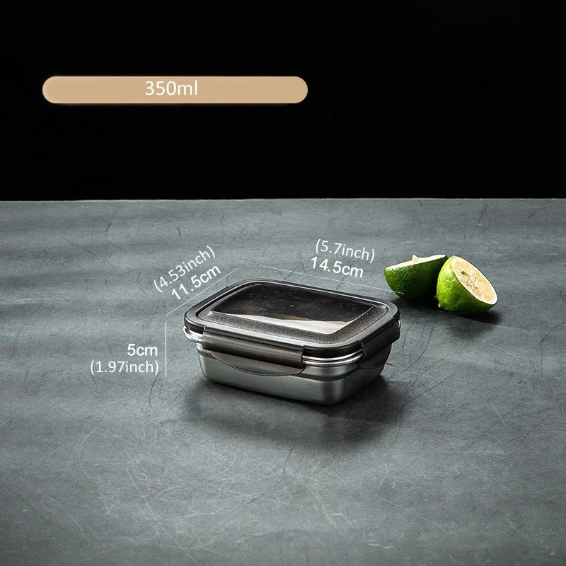 304 Stainless Steel Versatile Bento Box - Multiple Sizes Available 350ml
