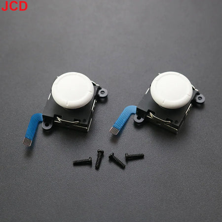 JCD Replacement 3D Joystick for Nintendo Switch &amp; Lite - Analog Thumb Stick Repair Tool White 2pcs