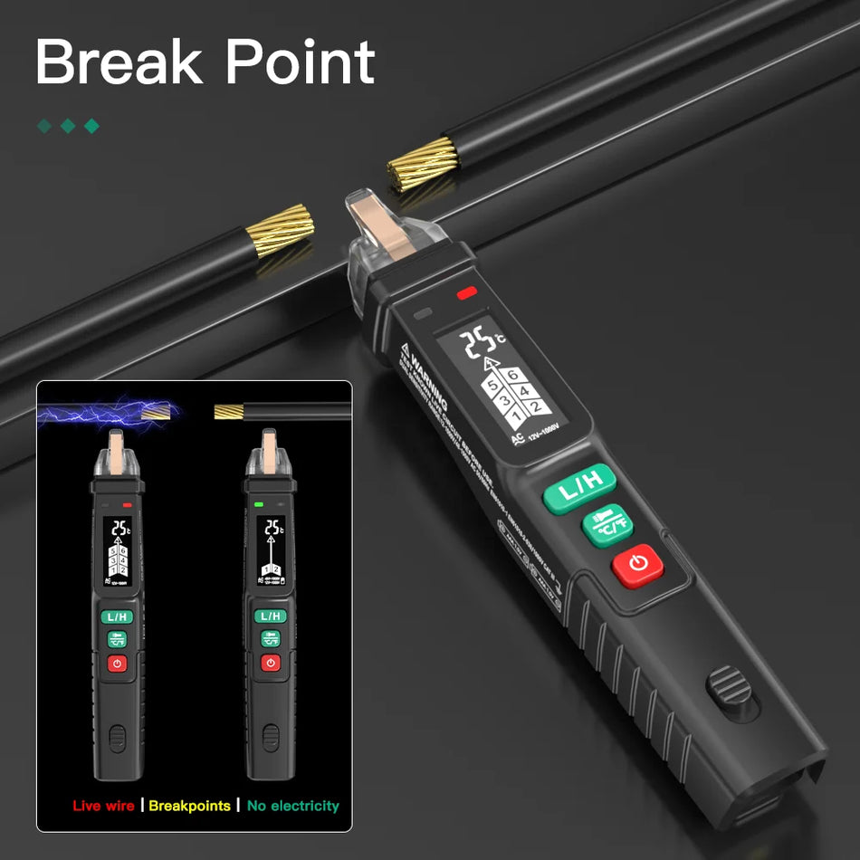 Mastfuyi Smart Induktions AC Spänningstestpenna 48-1000V Med NCV Sensor
