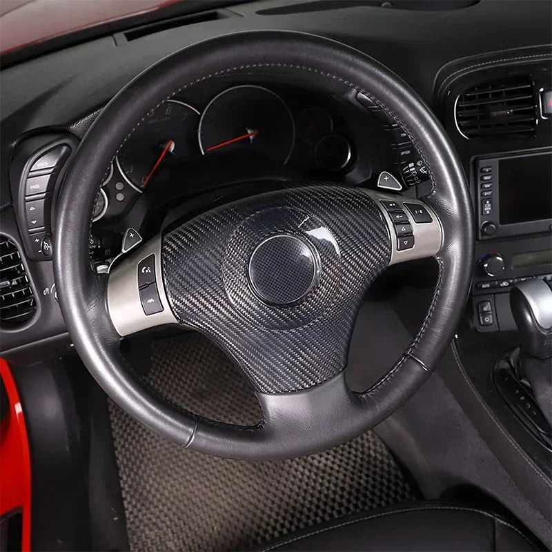 Rifinitura volante in vera fibra di carbonio per Corvette C6